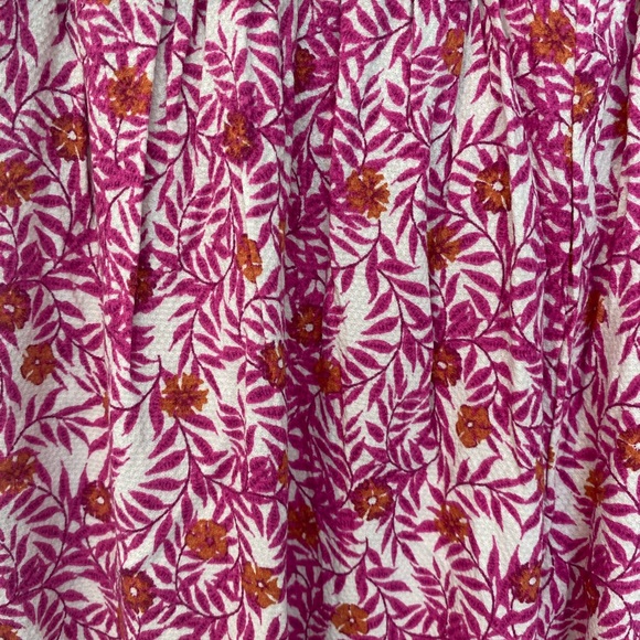 Anthropologie Pink Abstract Floral Smocked Joggers New - Picture 6 of 13